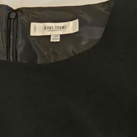 Jones Studio Women's sz 14 Black Sleeveless Dress - Picture 6 of 9